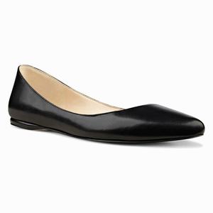 Nine West Speakup Almond Toe Flats - Black - Ireland (VH2514096)